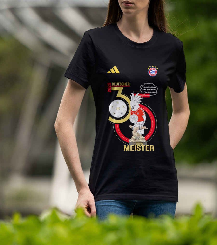 FC Bayern Munich Deutscher Meister 35 Bundes Liga Trophy 2026 T-Shirt