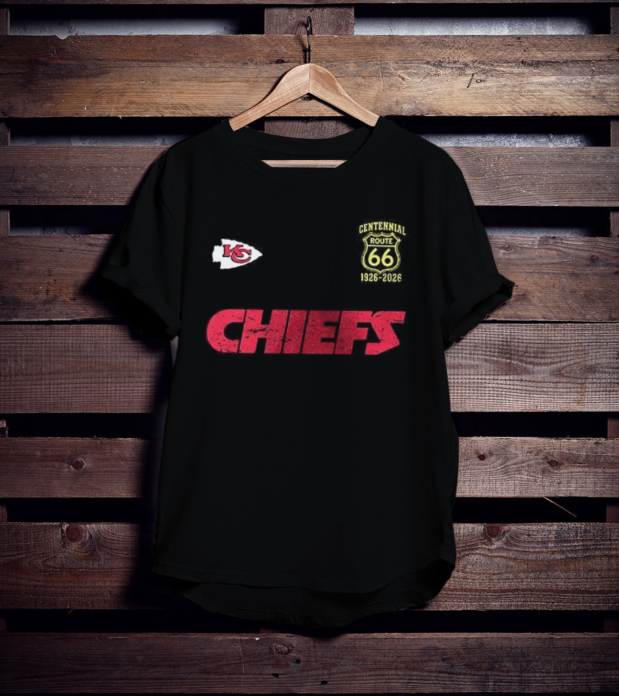 Kansas City Chiefs Route 66 Centennial 100th Anniversary T-Shirt
