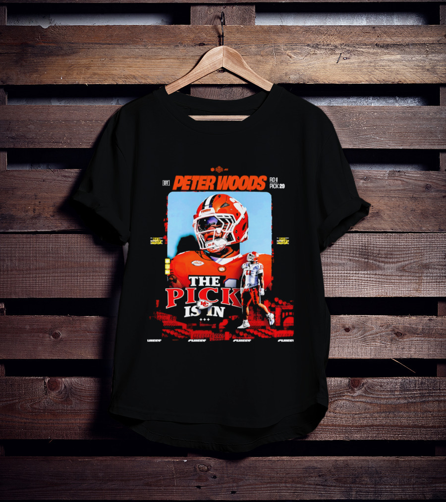 Peter Woods Kansas City Chiefs 2026 NFL Draft Pick No. 29 T-Shirt