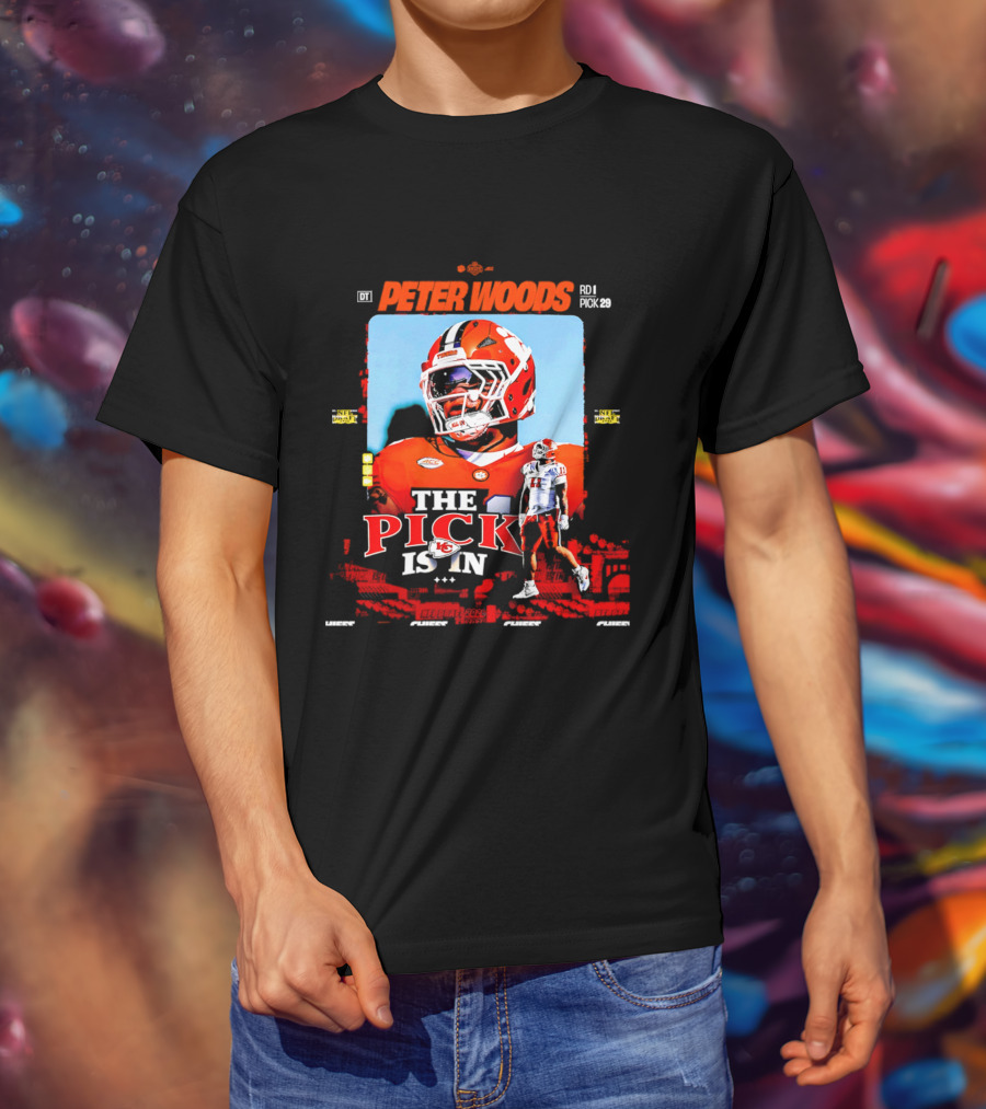 Peter Woods Kansas City Chiefs 2026 NFL Draft Pick No. 29 T-Shirt