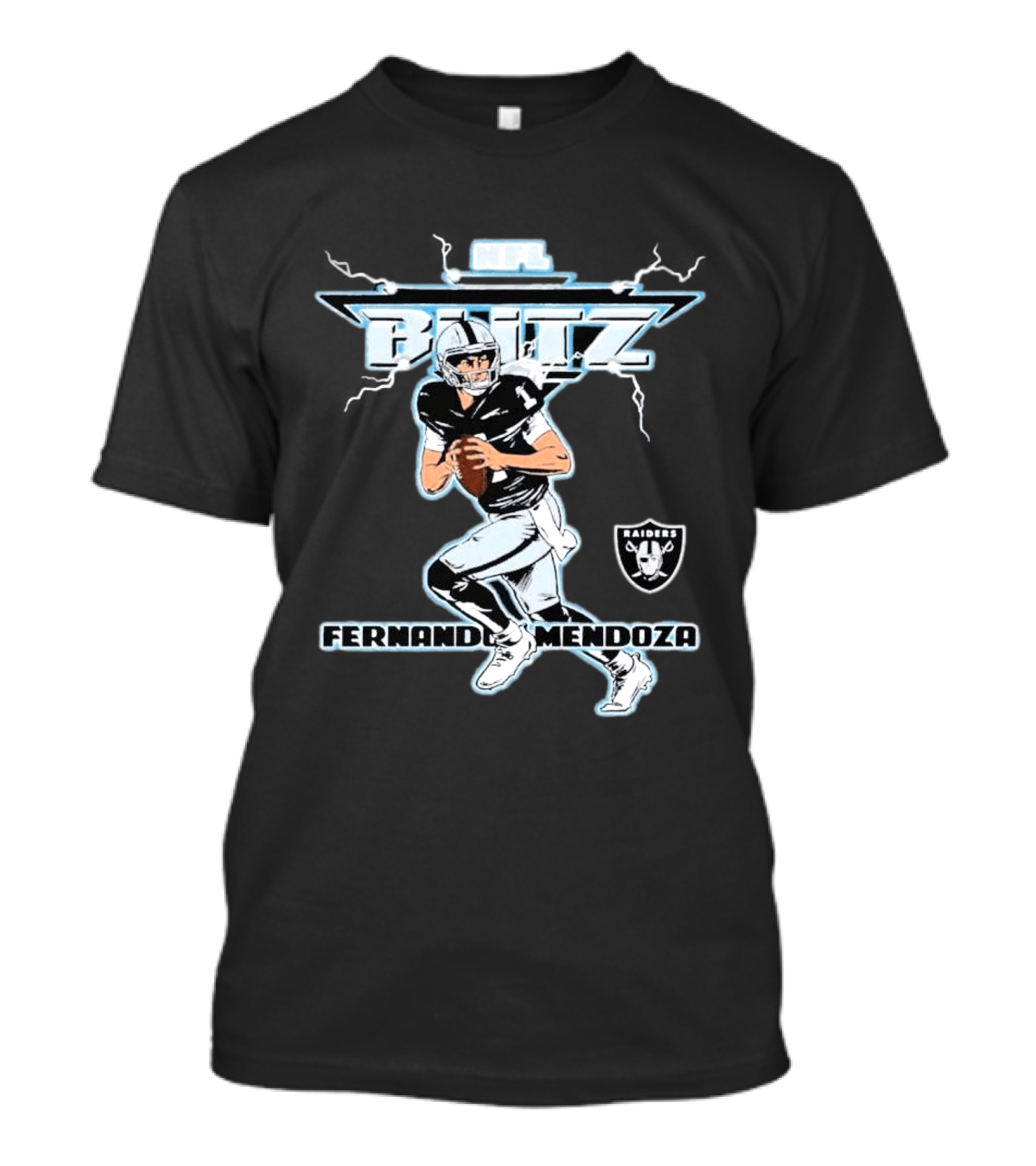 NFL Blitz Fernando Mendoza Las Vegas Raiders Player T-Shirt