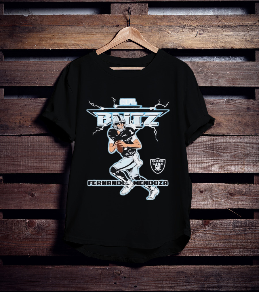 NFL Blitz Fernando Mendoza Las Vegas Raiders Player T-Shirt