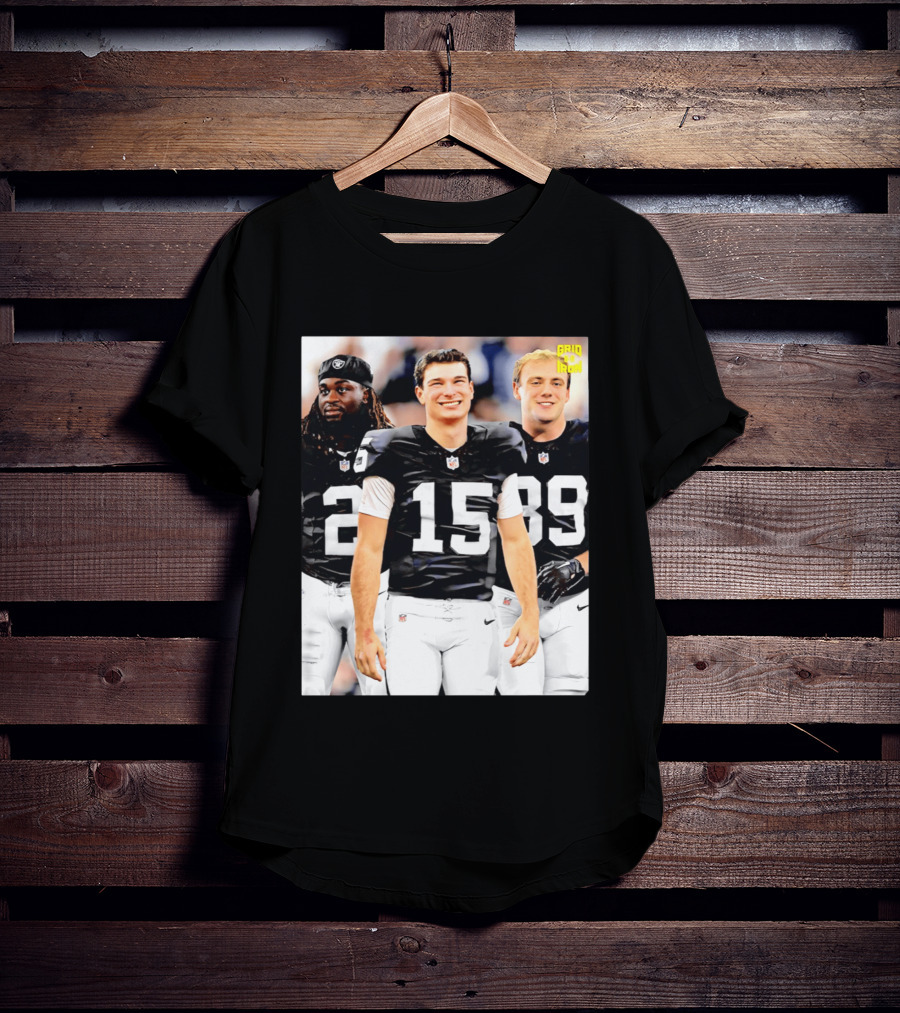 Las Vegas Raiders Kirk Cousins Fernando Mendoza Ashton Jeanty Gridiron T-Shirt