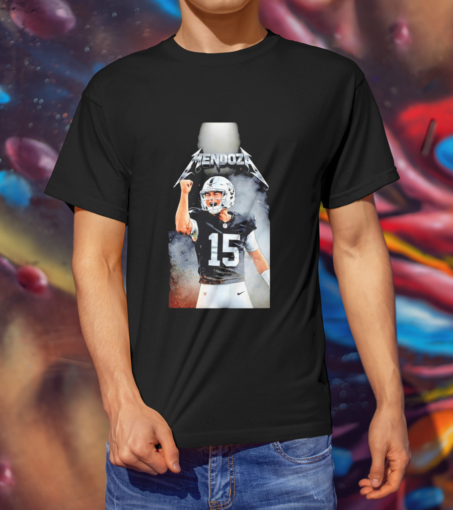 Mendoza 15 Las Vegas Raiders Metal T-Shirt