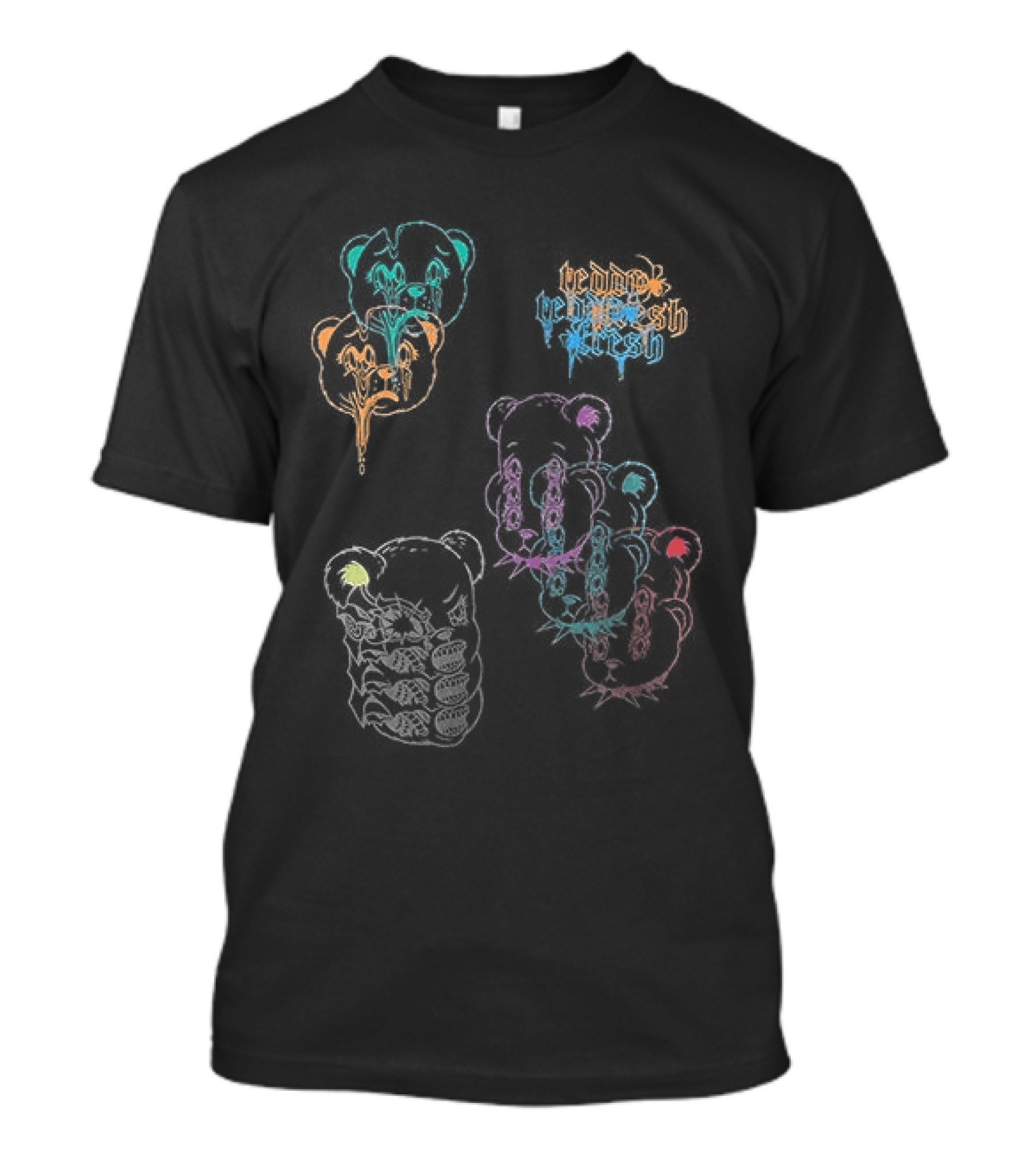 Teddy Fresh Colorful Bear Illustrations T-Shirt