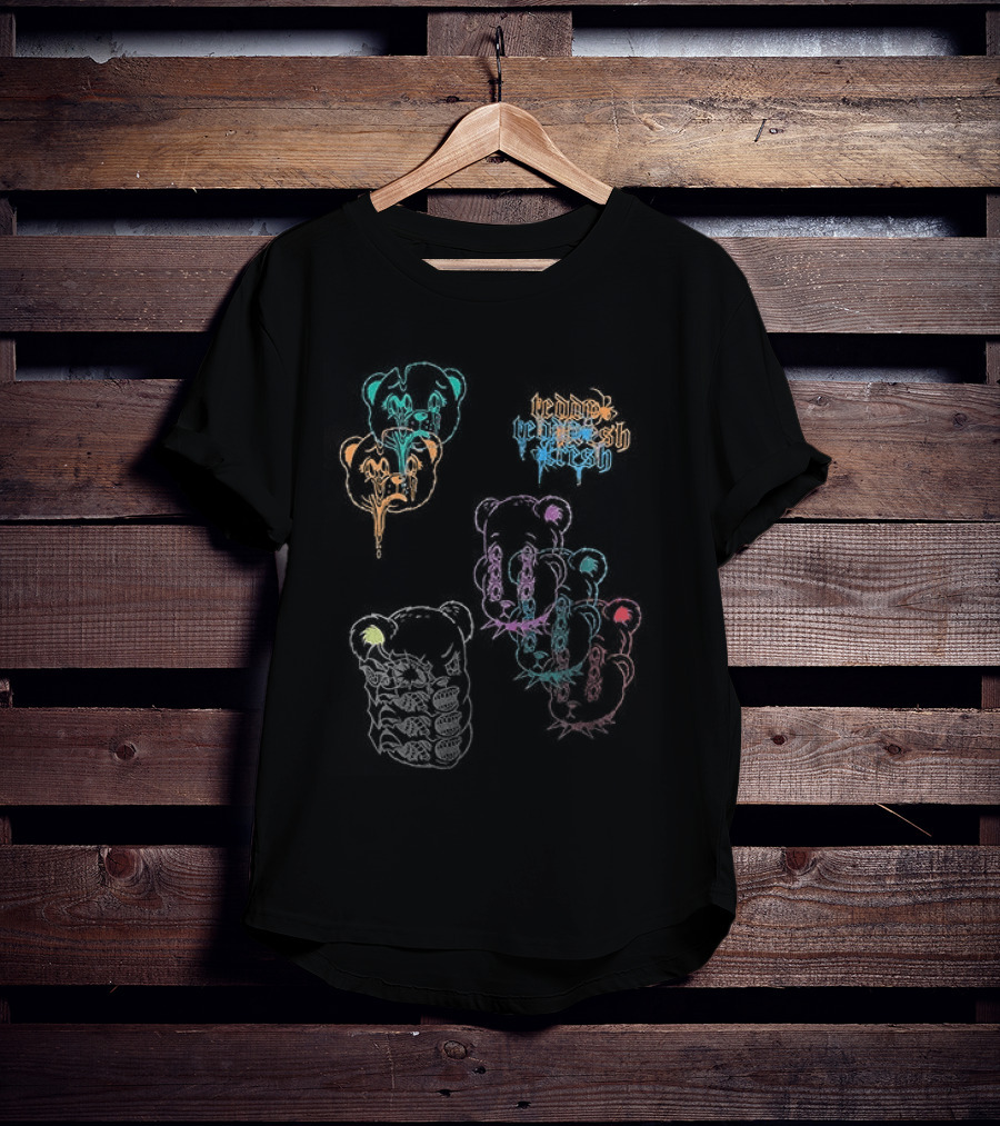 Teddy Fresh Colorful Bear Illustrations T-Shirt
