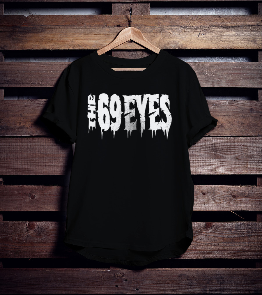 The 69 Eyes Band Gothic Font Dripping Horror T-Shirt