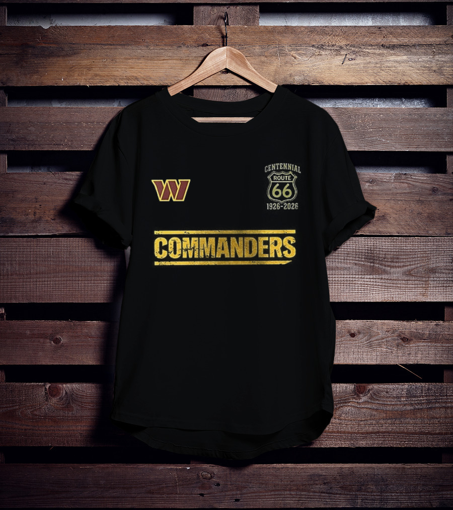 Washington Commanders Route 66 Centennial 100th Anniversary T-Shirt