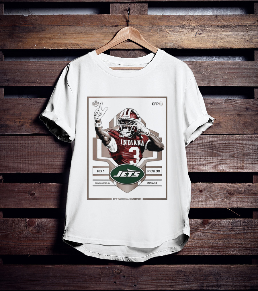 New York Jets First Round Draft Pick Omar Cooper Jr 33 Indiana 2026 T-Shirt