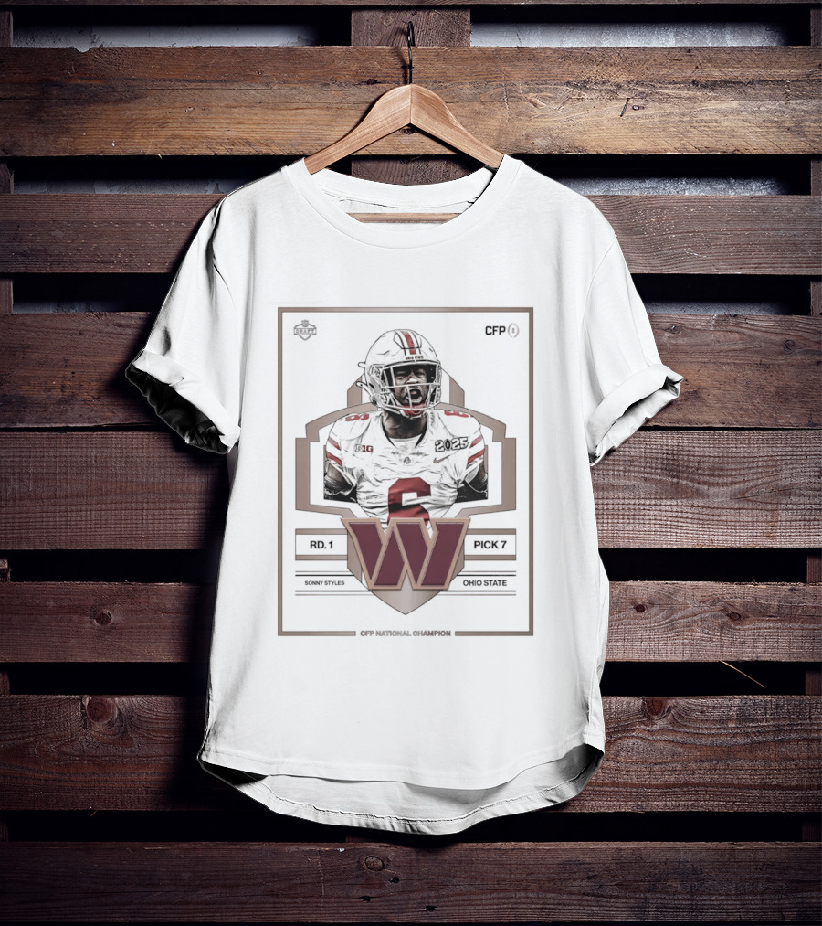 Washington Commanders Draft Picks Sonny Styles Ohio State 2026 T-Shirt