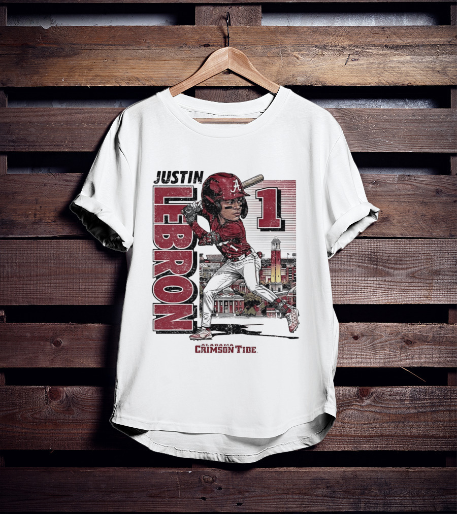 Justin Lebron Alabama Crimson Tide Swing Caricature 1 T-Shirt