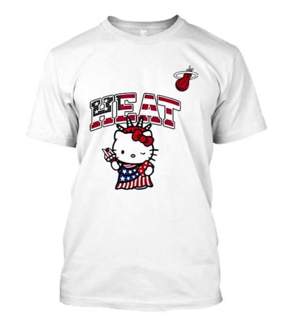Hello Kitty Miami Heat Independence Day Celebration 1776 T-Shirt