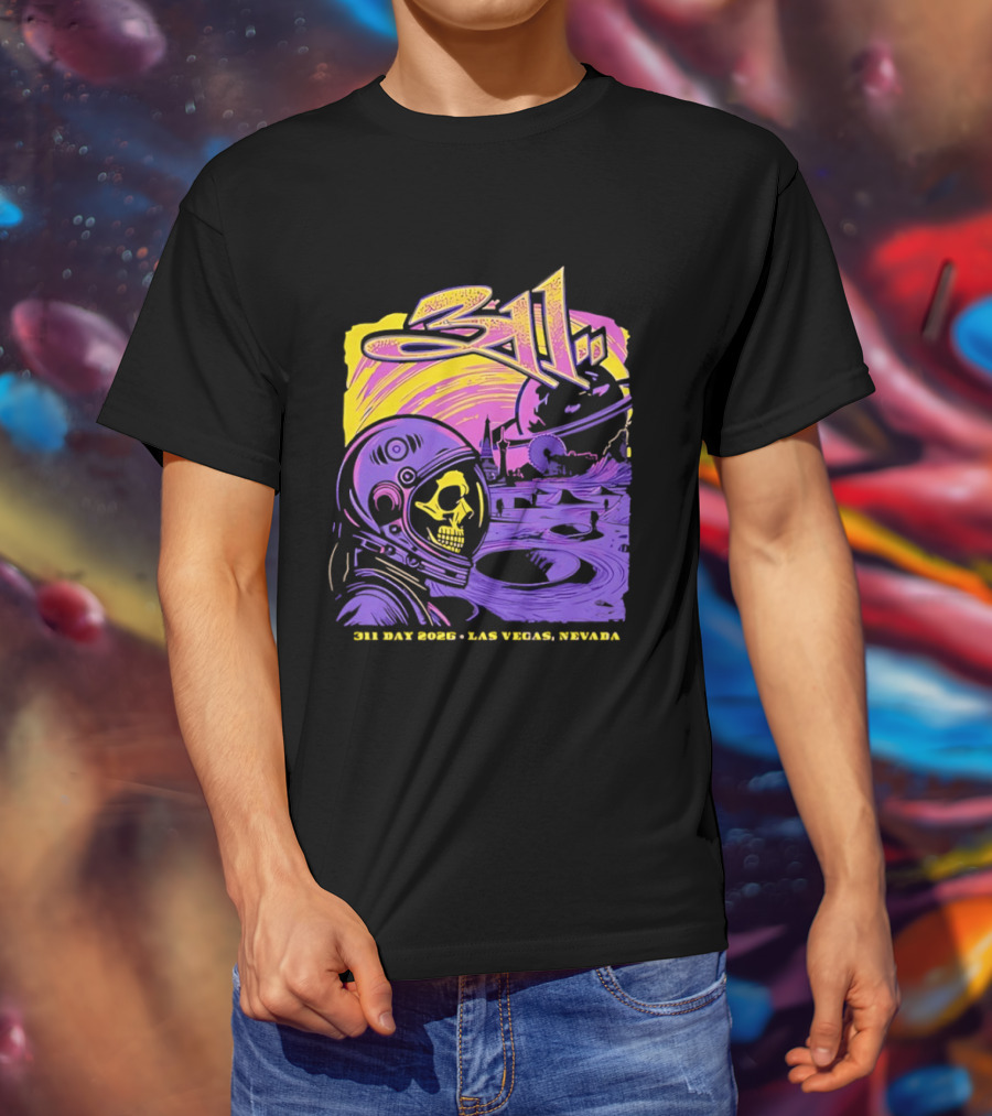 311 Astronaut Skull Event Las Vegas Nevada 2026 T-Shirt