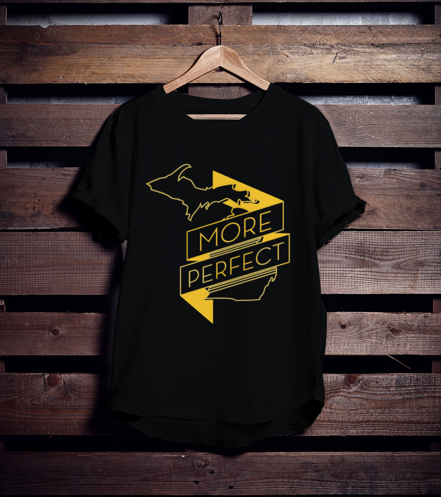 Perfect Michigan Map Icon Design With More Perfect T-Shirt