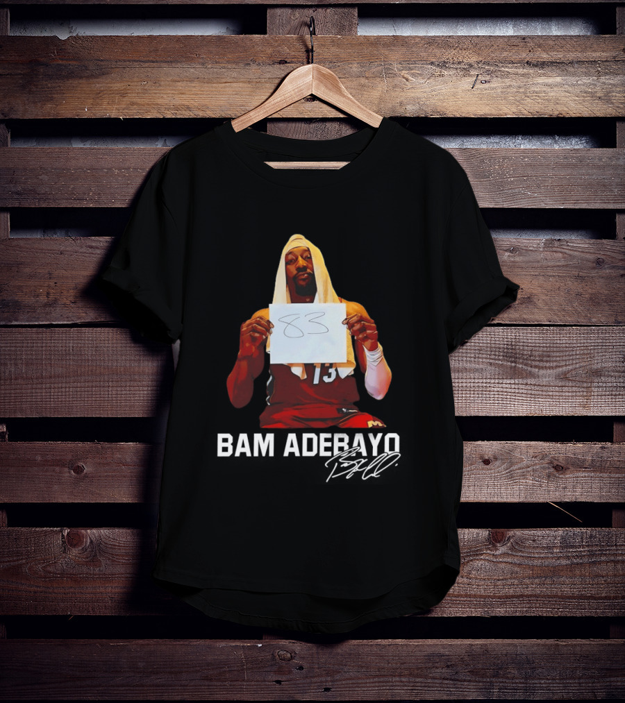 Bam Adebayo 13 Miami Basketball Legend 83 Milestone T-Shirt