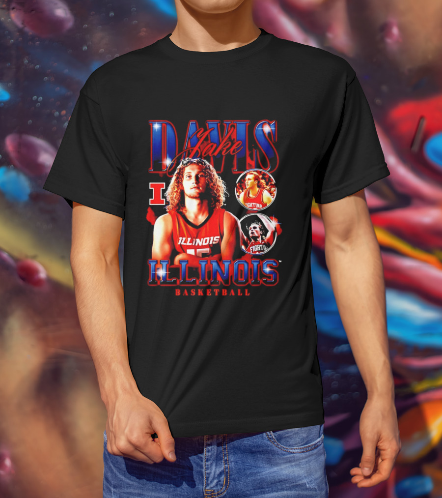 Illinois Basketball Jake Davis Fighting Illini T-Shirt