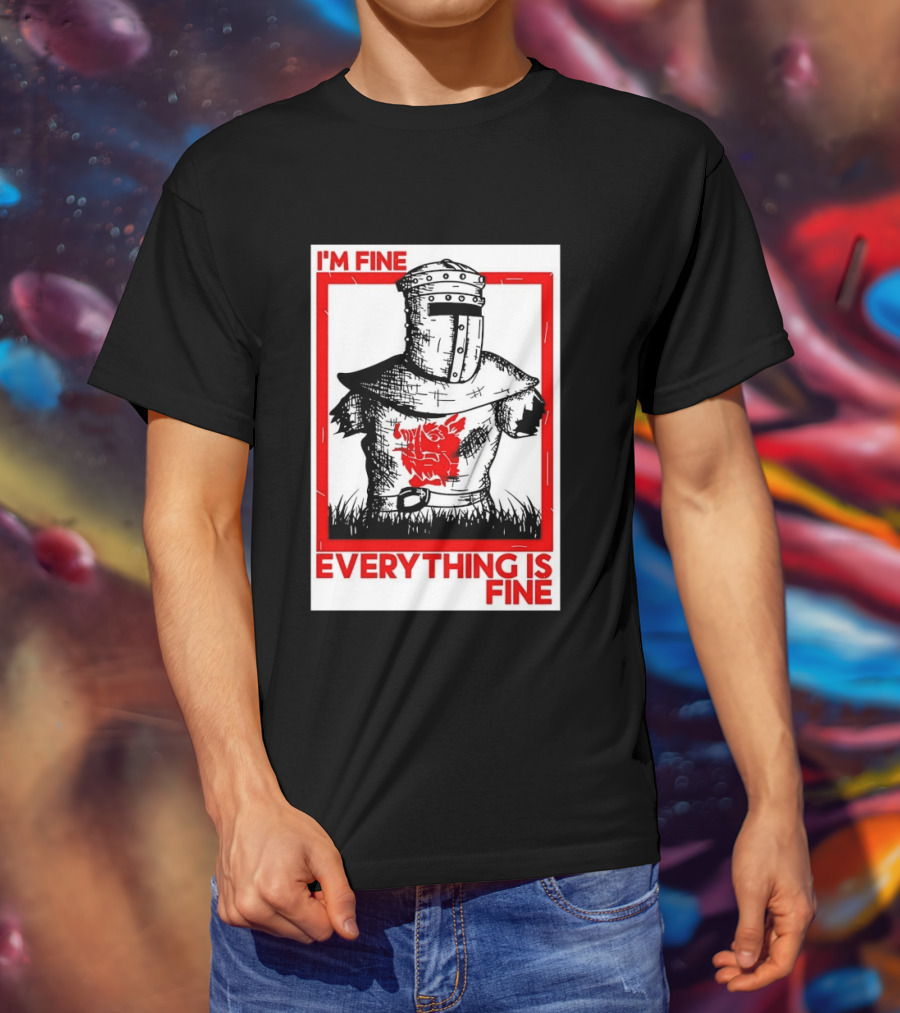I'm Fine Everything Is Fine Black Knight Monty Python And The Holy Grail T-Shirt