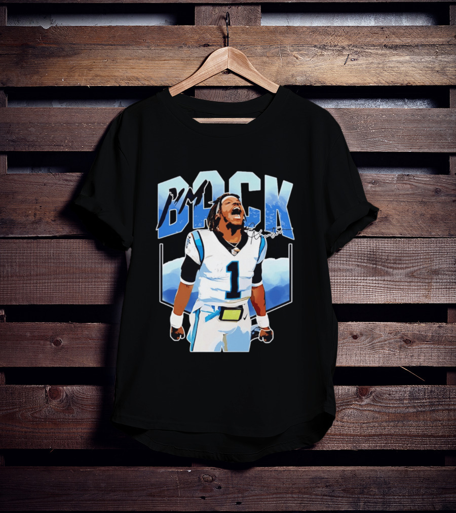 Carolina Panthers Cam Newton I'm Back Celebration Football T-Shirt