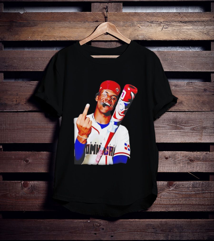 Juan Soto Dominican Republic Baseball Smoking Gesture Middle Finger T-Shirt