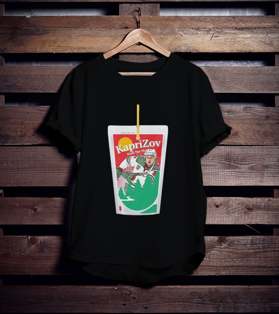 Kaprizov Kirill The Thrill Minnesota Wild Juice Box Hockey T-Shirt