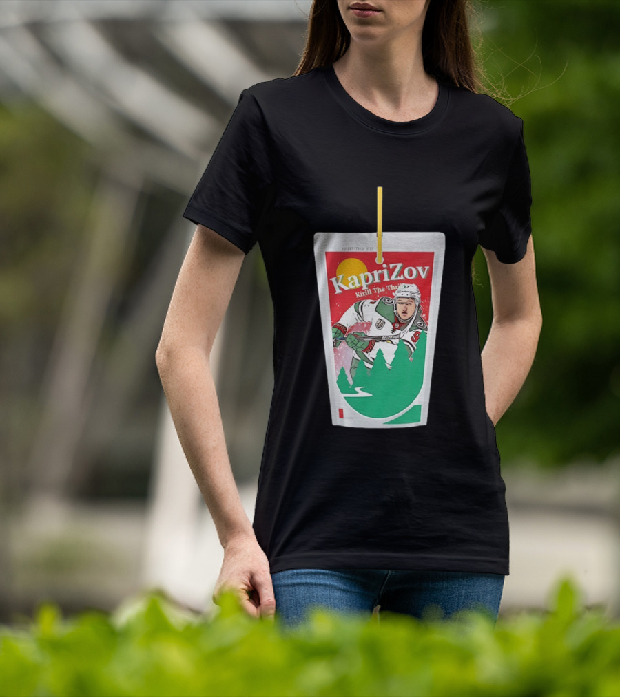 Kaprizov Kirill The Thrill Minnesota Wild Juice Box Hockey T-Shirt