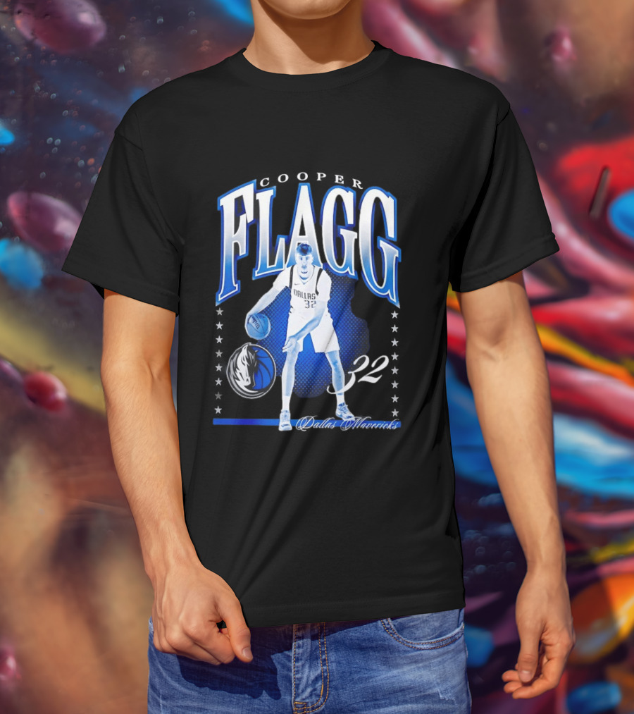 Cooper Flagg Dallas Mavericks 32 Basketball Player Hype T-Shirt
