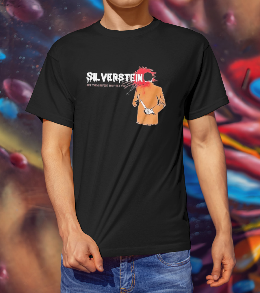 Silverstein Get Them Before They Get You Knife And Bloodstain T-Shirt