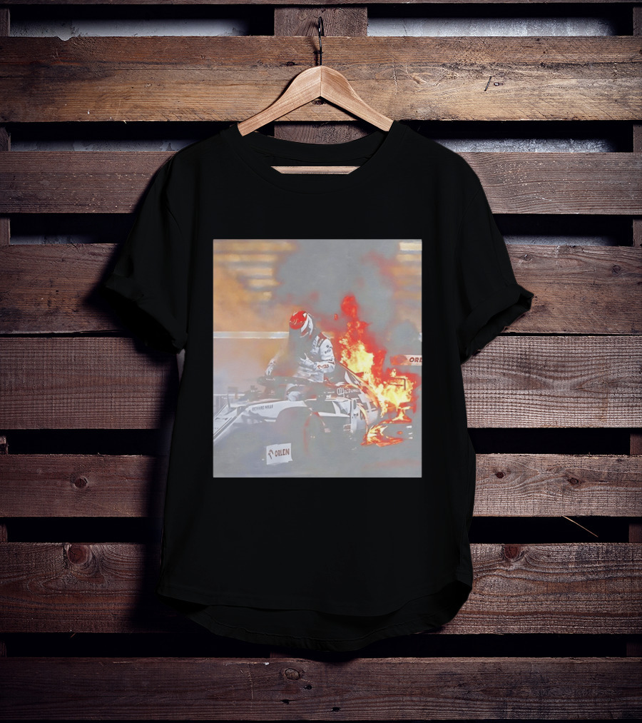 Kimi Raikkonen F1 Fire Escape Orlen Racing Moment T-Shirt