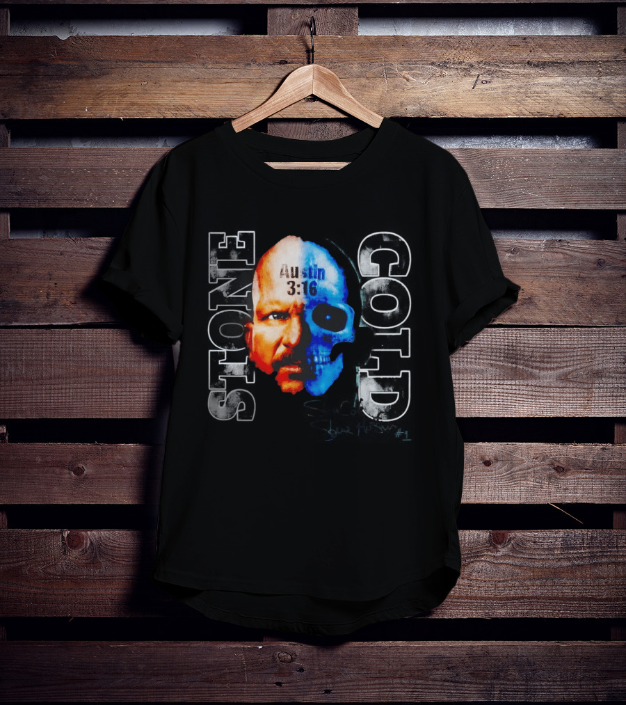 Stone Cold Steve Austin 3:16 Two Face Skull Snow Wash T-Shirt