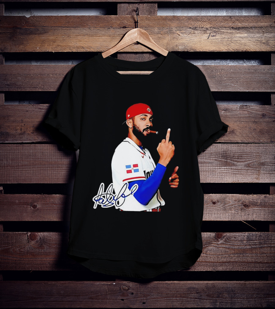 Fernando Tatis Jr San Diego Padres Smoking Middle Finger Dominican Jersey T-Shirt