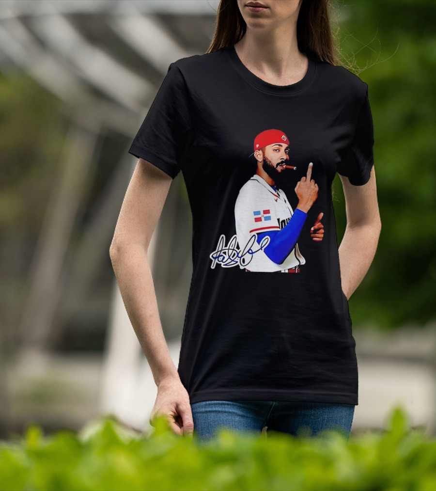 Fernando Tatis Jr San Diego Padres Smoking Middle Finger Dominican Jersey T-Shirt