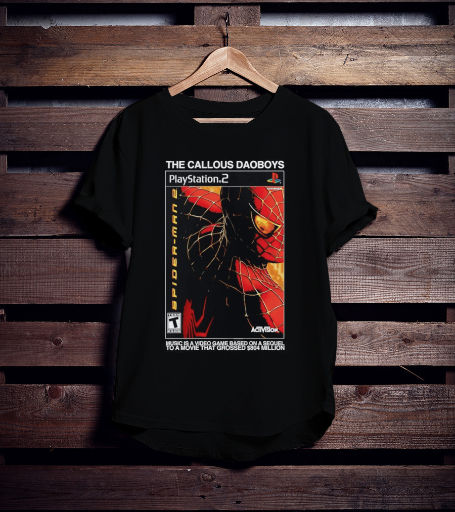 The Callous Daoboys PlayStation Spider Man 2 Activision Video Game Sequel T-Shirt