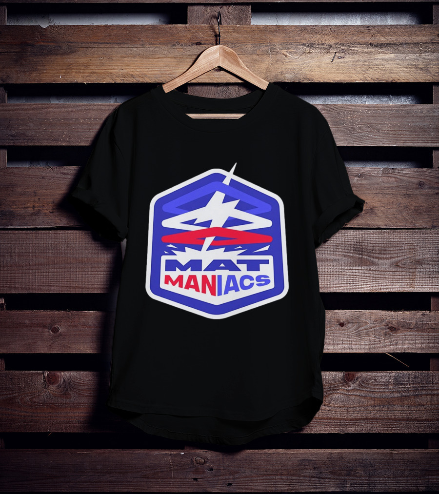 Mat Maniacs Wrestling Team Hexagon T-Shirt
