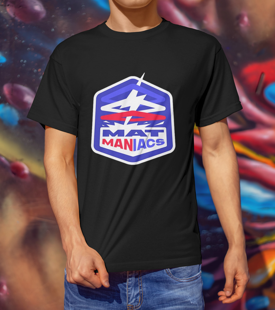Mat Maniacs Wrestling Team Hexagon T-Shirt