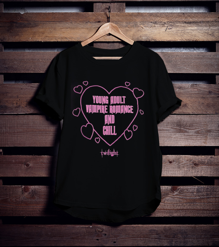Twilight Saga Young Adult Vampire Romance And Chill Heart Shape T-Shirt