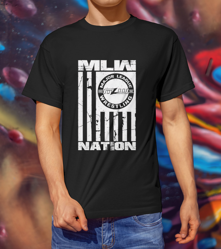 MLW Major League Wrestling Nation American Flag T-Shirt