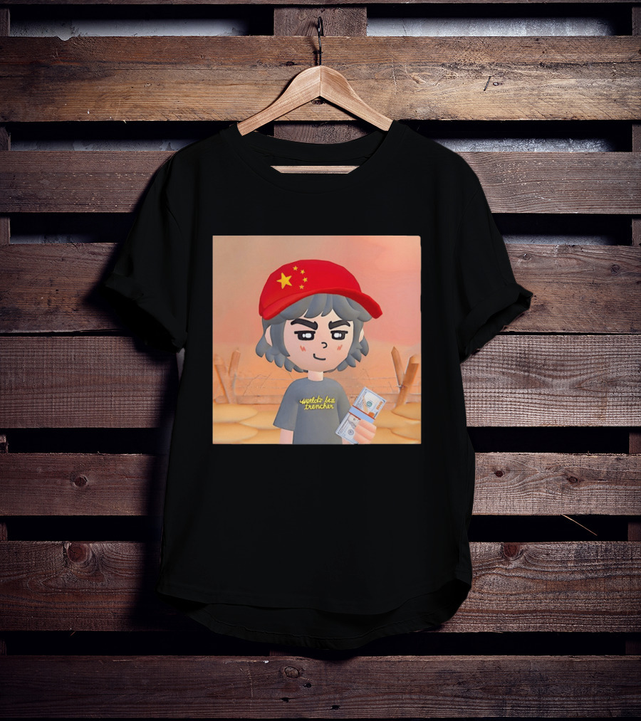 World's Best Trencher China Play Together Red Star Cap Cartoon T-Shirt