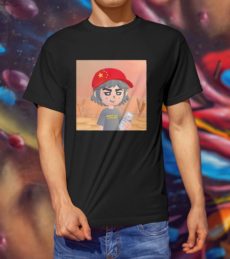 World's Best Trencher China Play Together Red Star Cap Cartoon T-Shirt