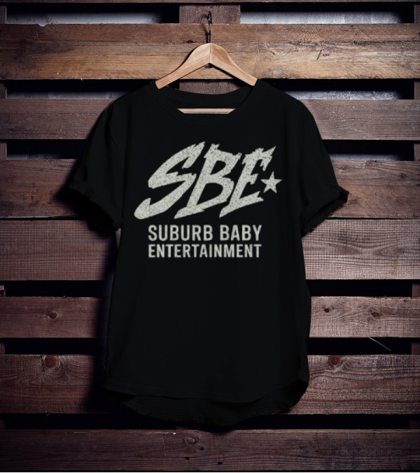 SBE Suburb Baby Entertainment Star Symbol Retro Text Style T-Shirt