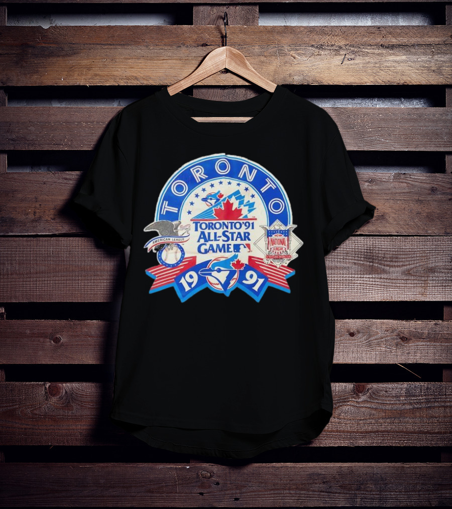 Toronto 1991 All-Star Game American League Vs National League Blue Jays Emblem T-Shirt