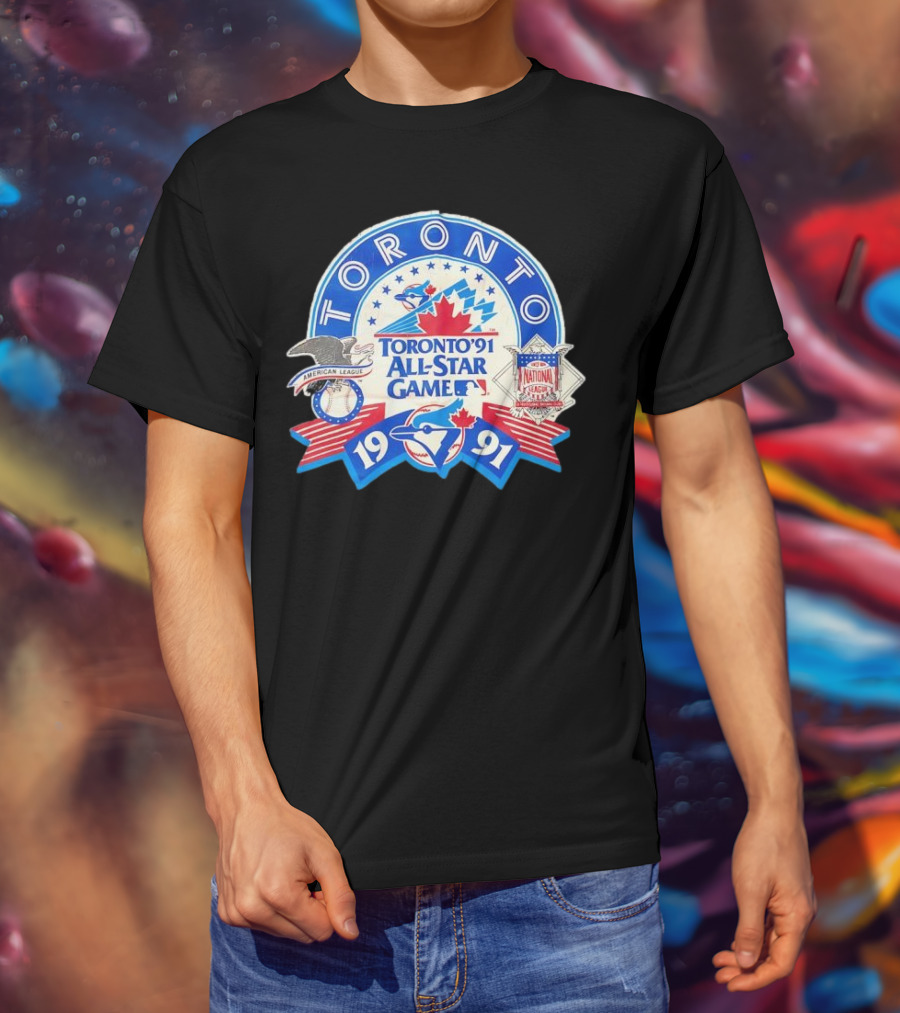 Toronto 1991 All-Star Game American League Vs National League Blue Jays Emblem T-Shirt