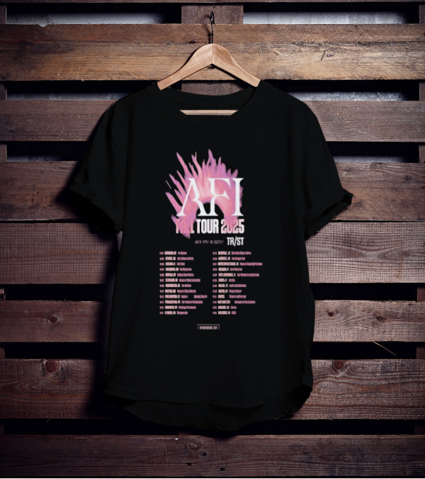AFI Fall Tour 2025 Concert Schedule With TR/ST Dates And Locations T-Shirt