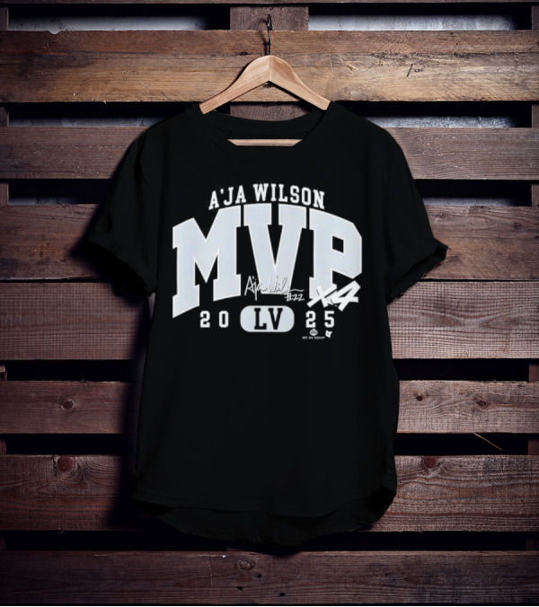 A'ja Wilson MVP 2025 LV Basketball Signature T-Shirt