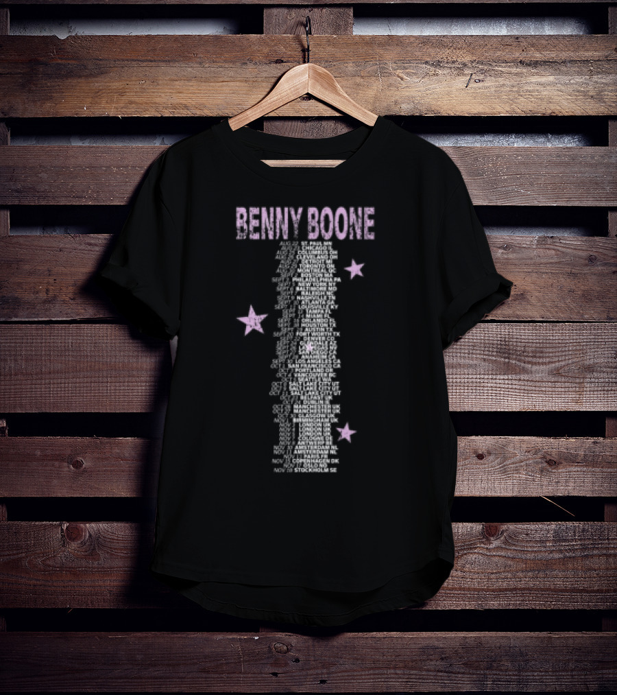 "Brighter My Love Dateback Heart Pink Stars" T-Shirt