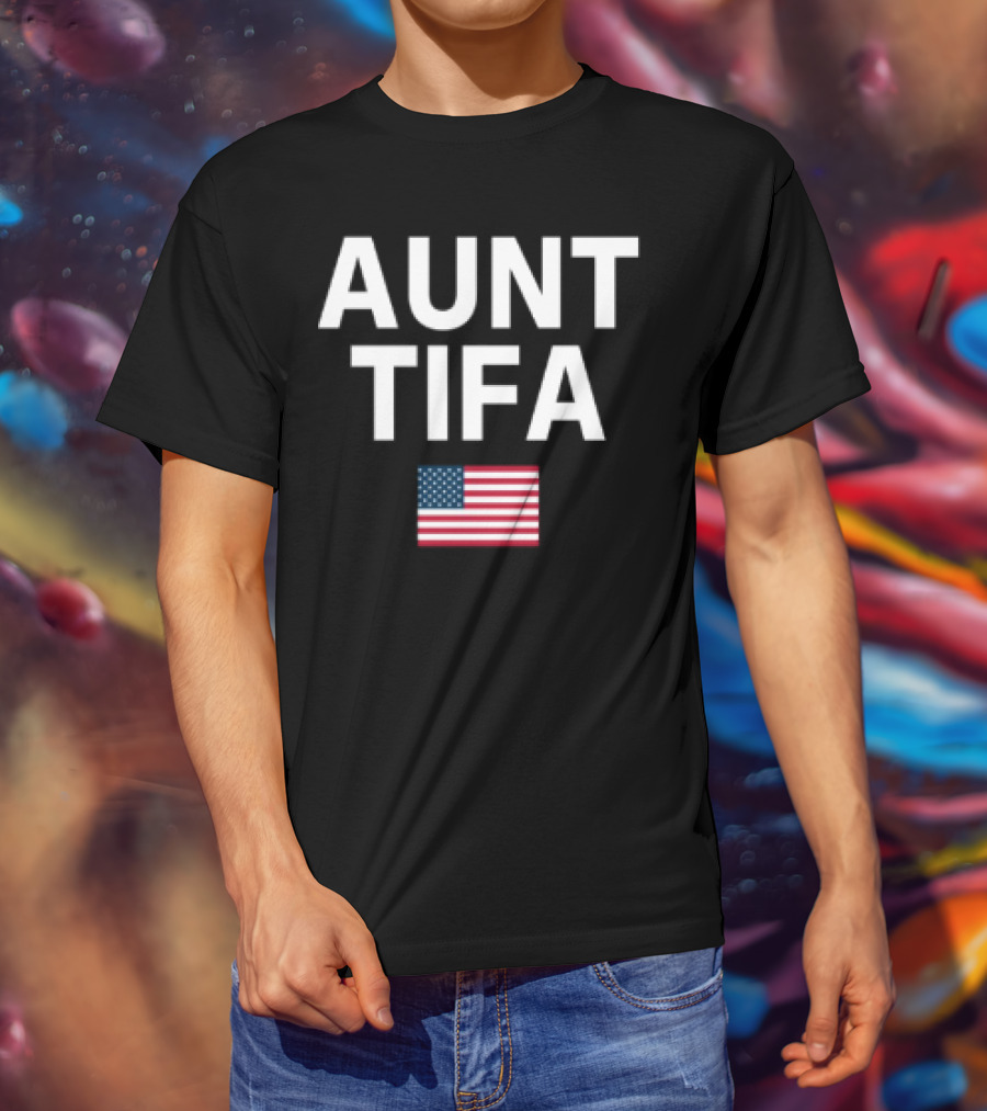Aunt Tifa USA Flag Pride T-Shirt