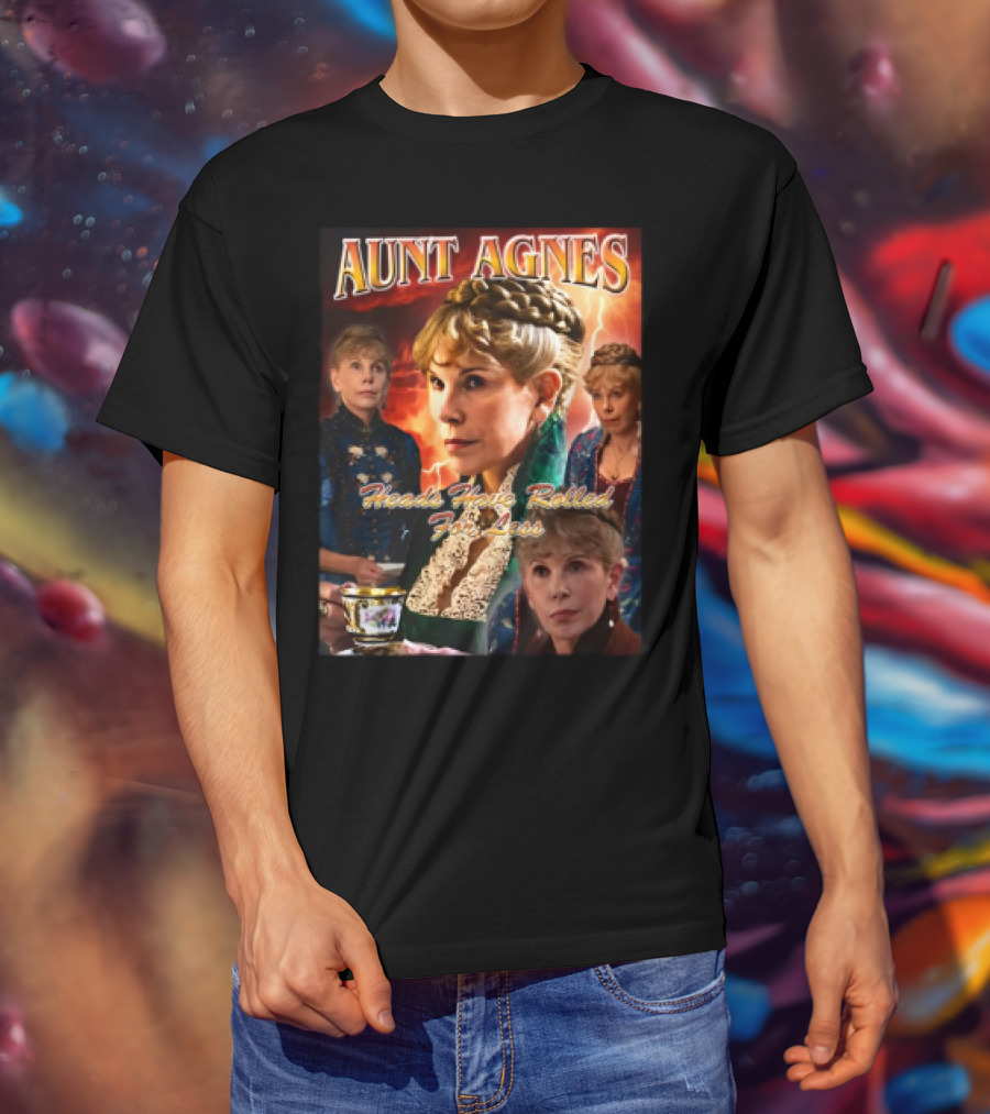 Aunt Agnes Heads Have Rolled For Less Lightning Tea Cup Collage T-Shirt