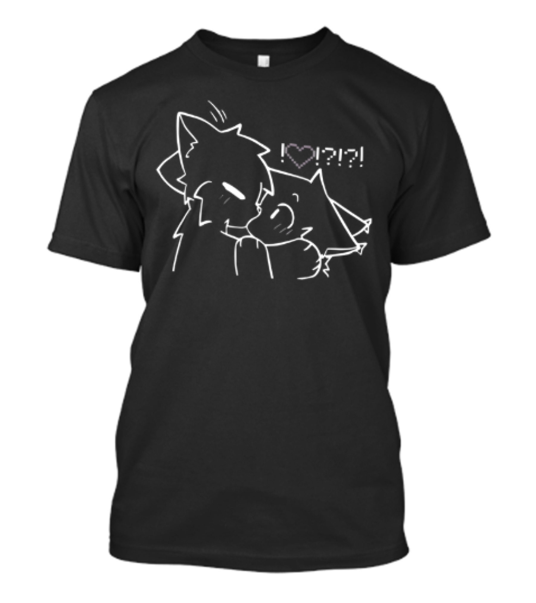 Boykisser Couple Cute Heart Doodle Art T-Shirt
