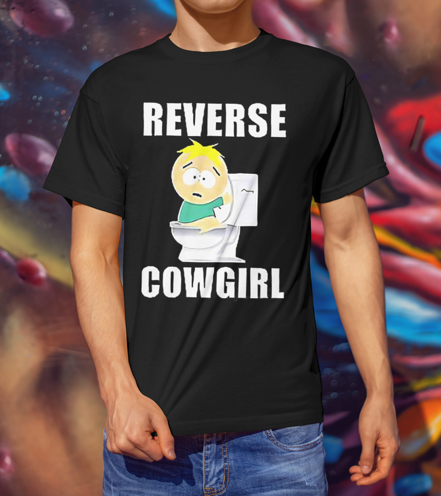 Butters Stotch South Park Reverse Cowgirl Toilet Scene T-Shirt