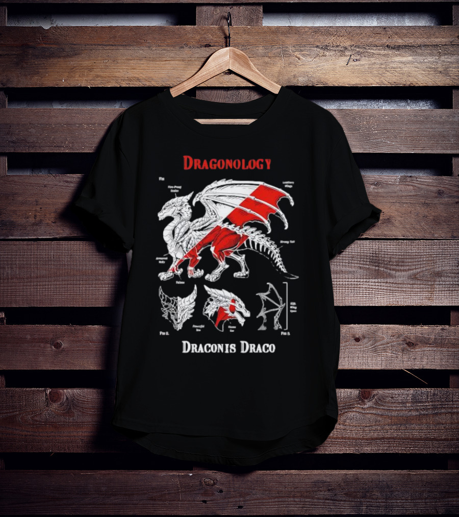 Dragonology Draconis Draco Anatomy Diagram Dragon Study T-Shirt