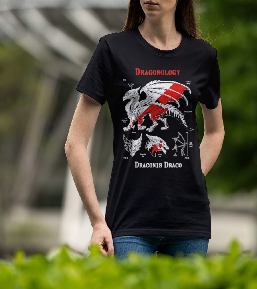 Dragonology Draconis Draco Anatomy Diagram Dragon Study T-Shirt